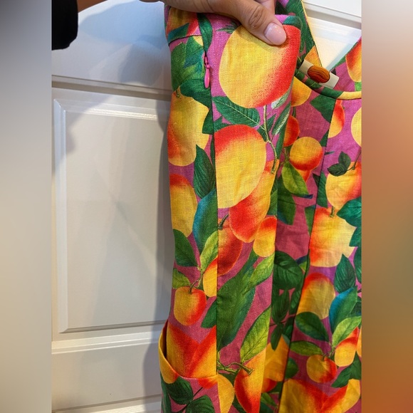 ❌ SOLD! FARM Rio Orange Sunset Midi Dress - Picture 6 of 8